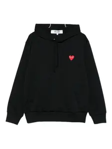 Толстовка с вышитым сердцем Comme Des Garçons Play, черный