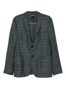 Куртка в клетку Zegna, зеленый