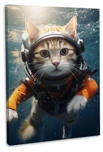 Картина на холсте Hustling Sharks Kitten Adventure III, белый