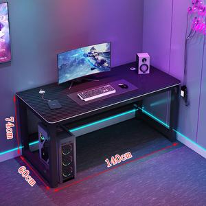 Игровой стол Xinmeikai для двоих, компьютерный стол, домашний письменный стол, офисный стол, комбинация для стримеров, 140х60х74 см, улучшенный USB, стул не входит