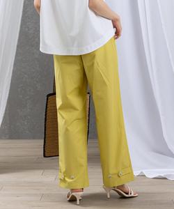 Водоотталкивающие широкие брюки из смесовой хлопчатобумажной ткани