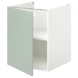 Бк с полкой/дверью ENHET IKEA, 60x62x75 см, цвет white/pale grey-green