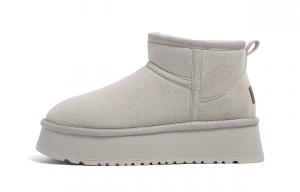 Утепленные короткие снегоступы для женщин с эффектом увеличения роста HUANQIU, бежевый