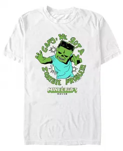 Мужская футболка с коротким рукавом Minecraft Movie "Zombie Problem" Fifth Sun, белый