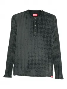 Рубашка в рубчик на пуговицах Diesel, серый