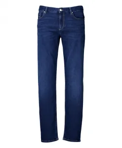 Джинсы Pipe темно-синие стильные Alberto, синий