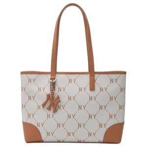 Полиэстеровая сумка-шоппер, кремовая MLB, унисекс