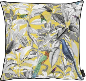 АПЭЛТ декоративная подушка "Амазония", чехол без наполнения, 1 шт APELT 46х46 см, желтый/серый