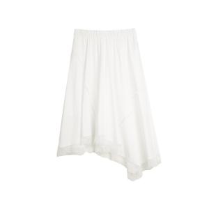 ELLE Повседневная длинная юбка для женщин, белая, Moderate