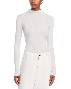 Топ с высоким воротником и длинными рукавами A.L.C., белый