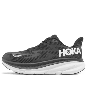 Кроссовки clifton 9 wide 'black white' Hoka One One, черный