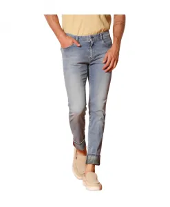 Узкие джинсовые брюки с подкладкой с принтом в стиле сафари. Mason'S, синий