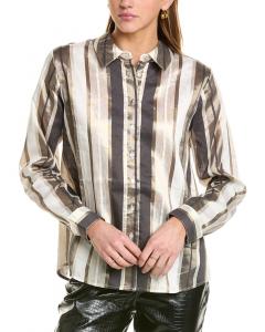 Топ Cami NYC Malta из смесового льна, коричневый