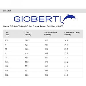 Мужской деловой твидовый жилет Gioberti на 5 пуговицах с узором «елочка», цвет Gray Graph