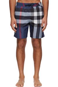 Плавки в синюю клетку Burberry, Carbon Blue