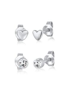 Elli Серьги в форме сердца из серебра 925 пробы