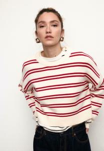 Джемпер Stradivarius STRIPED CROPPED, Red