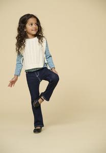 Топ ONLY MINI KMGTRINNY LIFE O NECK, Cameo Blue /Light Blue