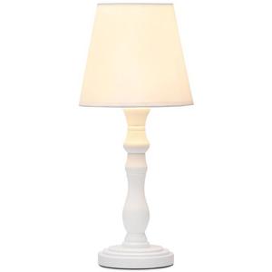 Настольная лампа KONSIMOВ GITTA, белый - керамика - текстиль - 18 x 42 x 18 см