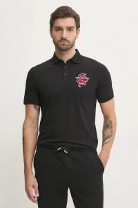 Хлопковая поло Karl Lagerfeld, черный