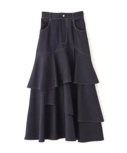 Асимметричная юбка Jill By Jill Stuart, цвет Indigo