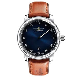 ZEPPELIN Новые часы Captain Collection кварцевый механизм мужские часы 40 синий циферблат корпус из нержавеющей стали ремешок из натуральной кожи