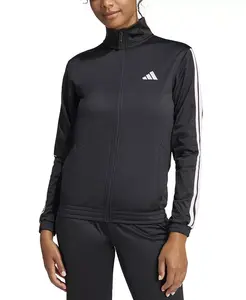 Женская трикотажная куртка Track Jacket с тремя полосками adidas, черный