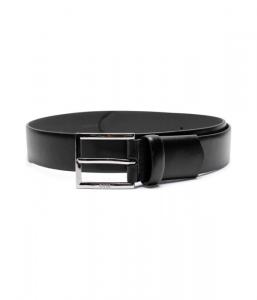 Ремень мужской Boss кожаный, черный