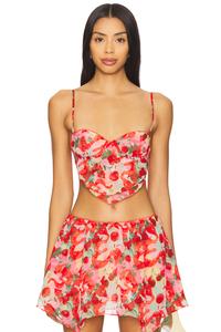 Короткий топ Ambrosia от For Love & Lemons, red