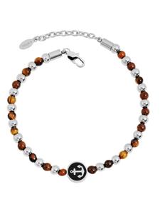 Adeliás Женский браслет-якорь из нержавеющей стали, 20+5 см, коричневый