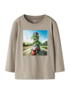 NAME IT Лонгслив 'NMMVOTO' в цвете хаки, светло-зеленый