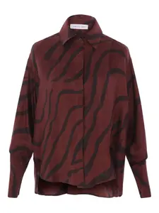 Рубашка с принтом "зебра" Raquel Diniz, красный