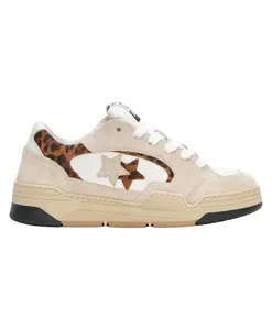 Бежевые замшевые кроссовки с бордовыми деталями 2Star, мультиколор