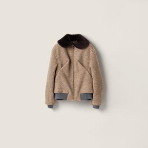 Блузон из шерсти шетландских овец MIU MIU, шнур