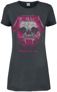 Короткое платье Metallica Amplified Collection - Wherever I May Roam Pink Ink, угольный