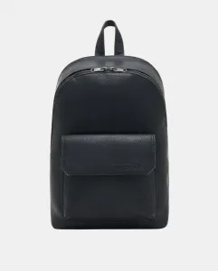 Мужской рюкзак с большим карманом, регулируемыми ручками и логотипом спереди Armani Exchange, черный