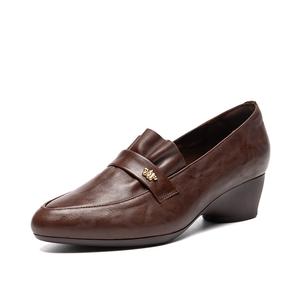 ZHR Лоферы женские черно-коричневые - коричневые, цвет Brown