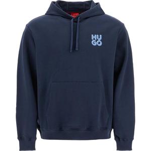 Толстовка с логотипом и шнурком HUGO BOSS, синий