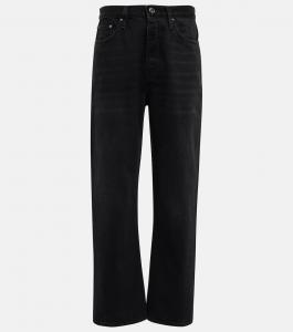 Джинсы прямого кроя со средней посадкой TOTEME, черный