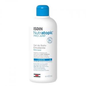Isdin Nutratopic Pro-AMP Emollient Bath Gel Atopic Skin, Смягчающий гель для душа для атопической кожи, 400мл