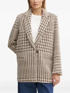 Пиджак в ломаную клетку Forte Forte, бежевый