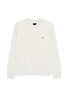 Свитшот с круглым вырезом A.P.C., бежевый