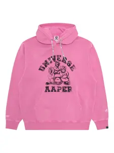 Свитер с капюшоном Aape By A Bathing Ape, розовый