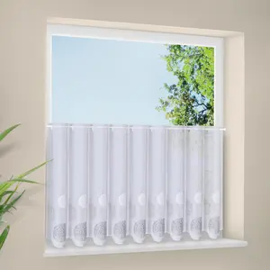 Герстерская панельная штора «Леони», (1 шт), панно с вышивкой шариками Gerster, цвет anthrazit/taupe/weiß