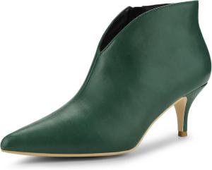 Ботильоны Allegra K для женщин с вырезами, заостренным носком и шпилькой, Forest Green