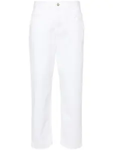Укороченные джинсы с завышенной талией MONCLER, белый