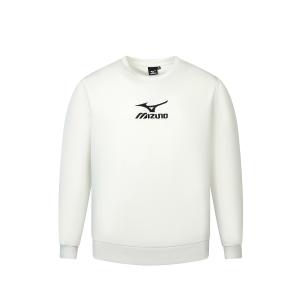 Толстовка унисекс с круглым вырезом, средней плотности Mizuno, белый