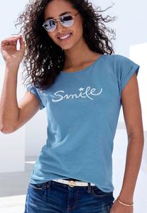 Футболка Beach Time Print T-shirt, Himmelblau/Blue