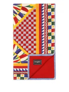 Плед с узором 180 см x 140 см Dolce & Gabbana, красный