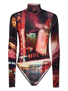 Боди Velvet Pigalle с высоким воротом Jean Paul Gaultier, красный